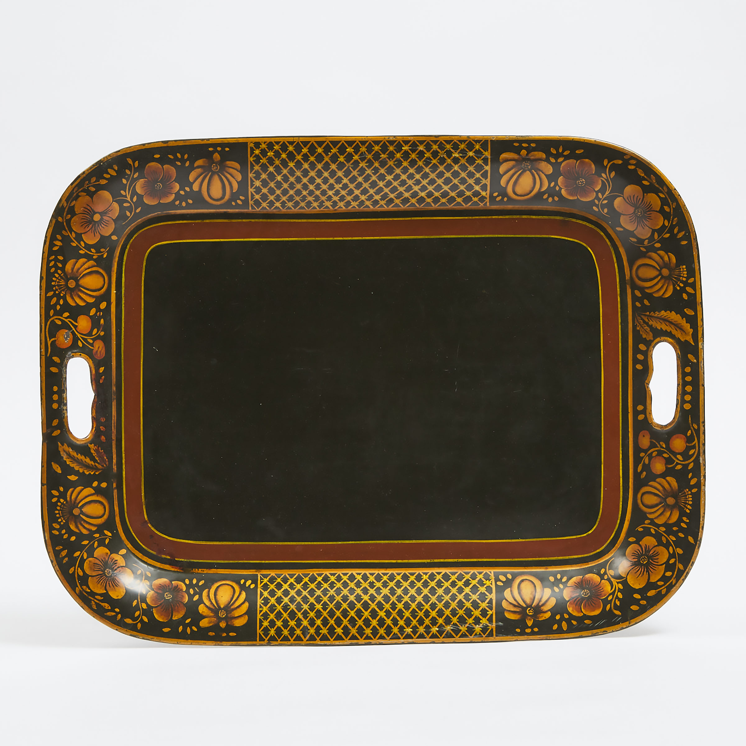 French Tole Tea Tray, 19th/early 20th century
