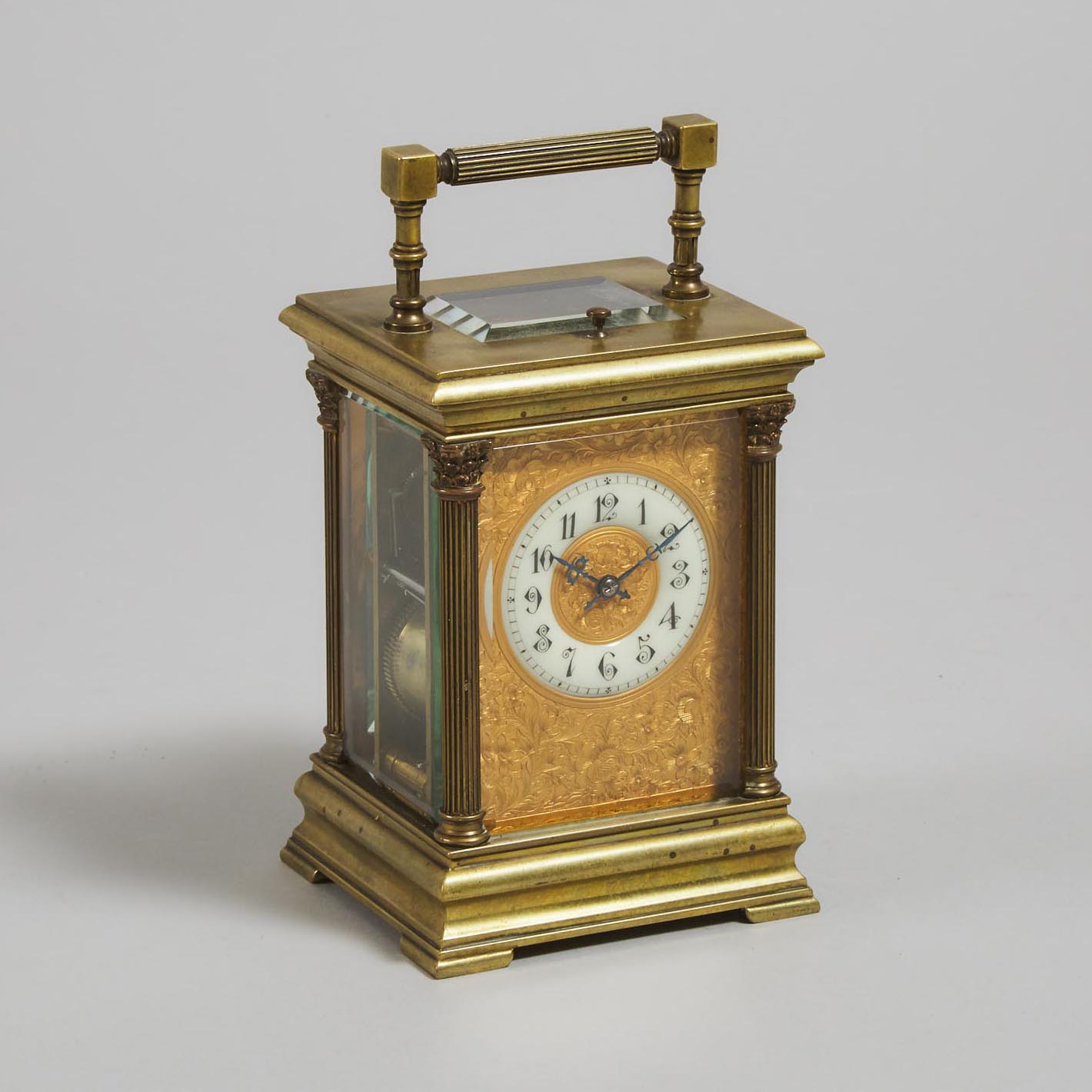 Large French Hour Repeating Carriage Clock, late 19th century