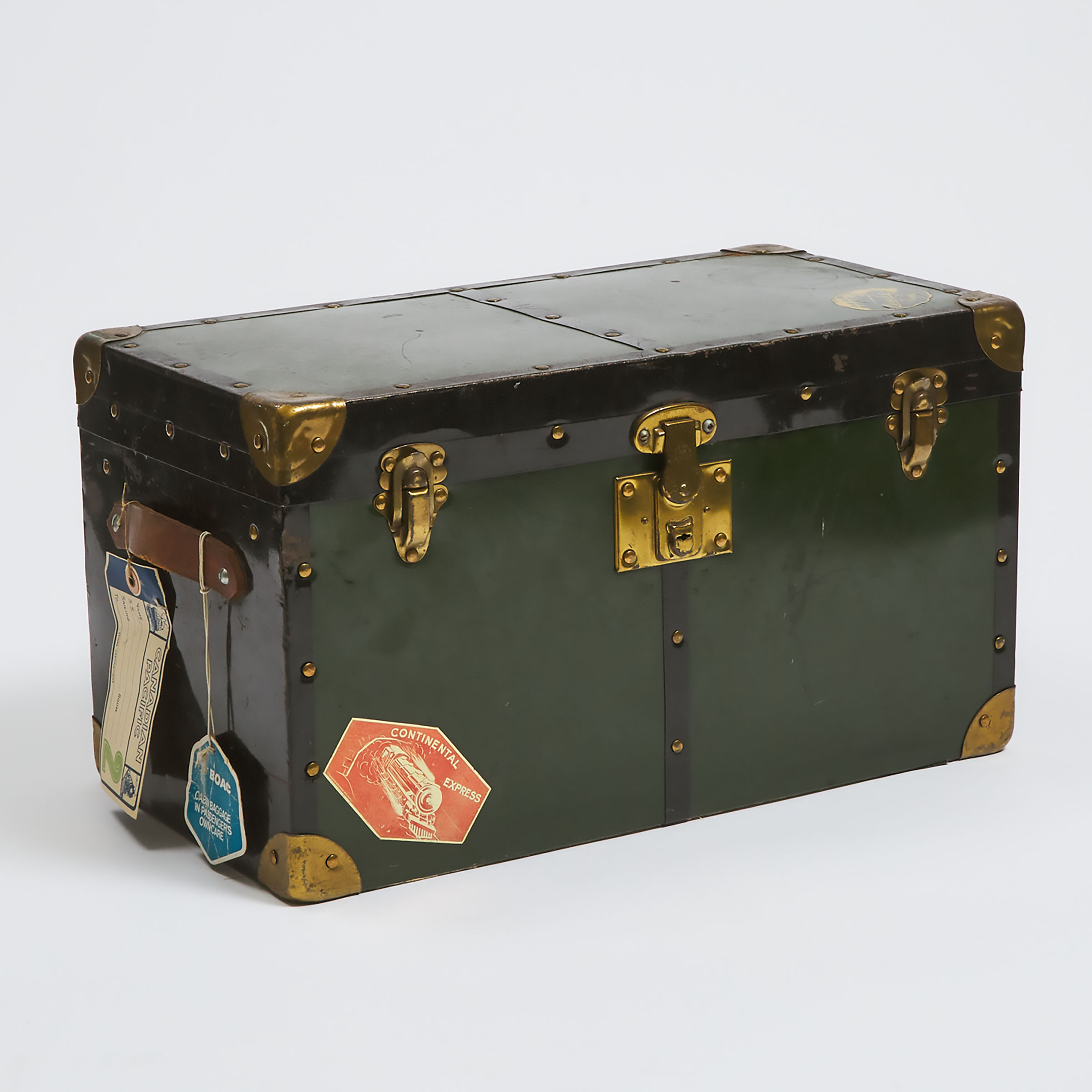 American Child's Steamer Trunk, Eagle Lock Co., Terryville, Conn., c.1920