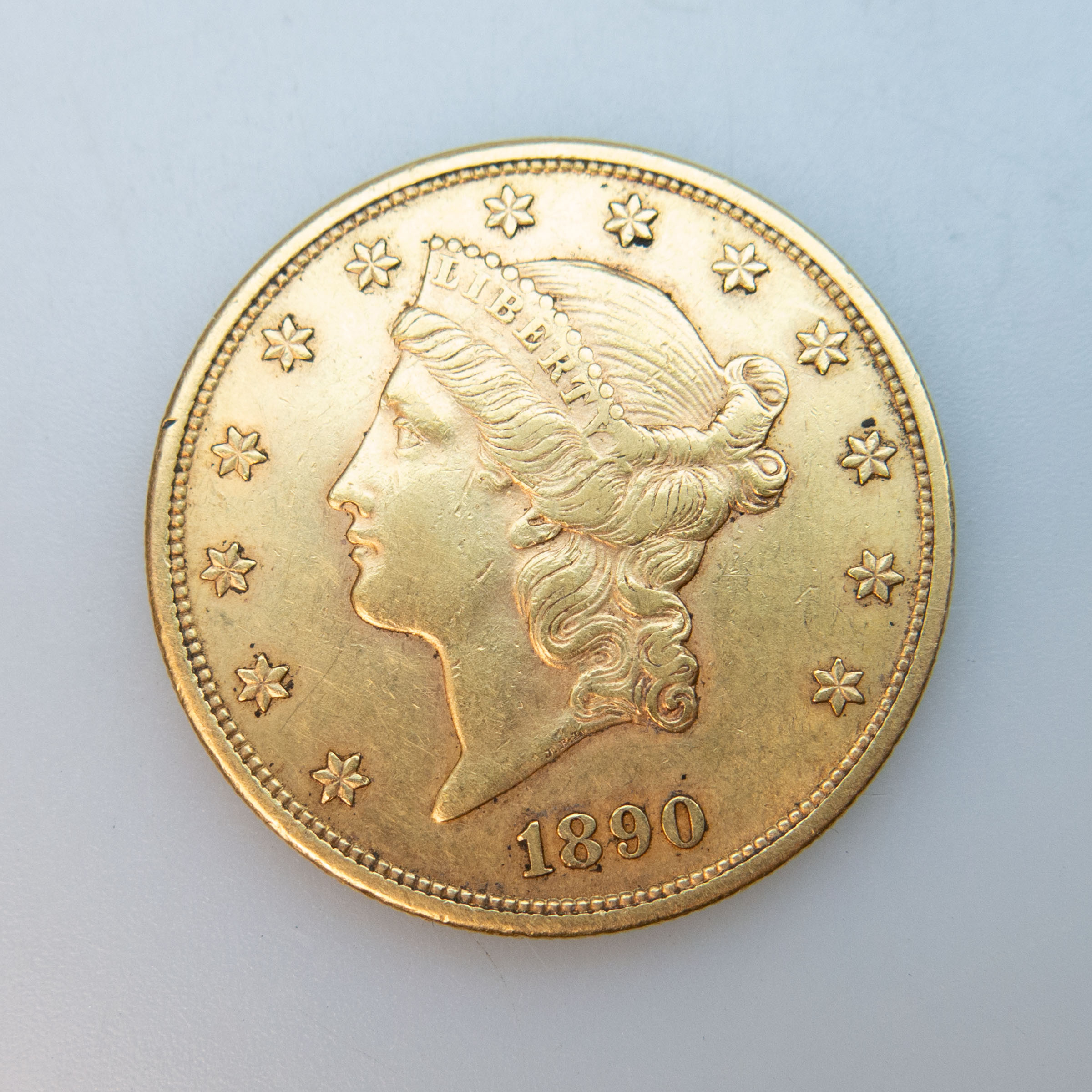 American 1890S $20 Double Eagle Gold Coin