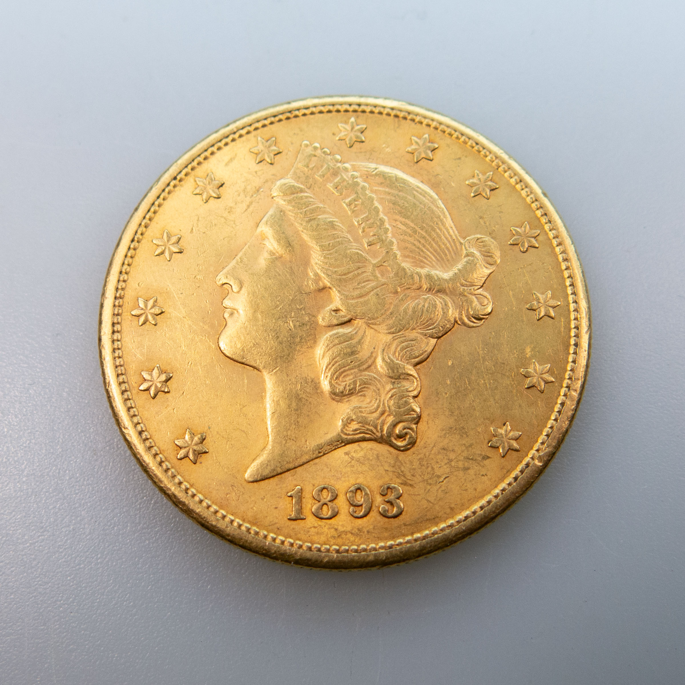 American 1893S $20 Double Eagle Gold Coin