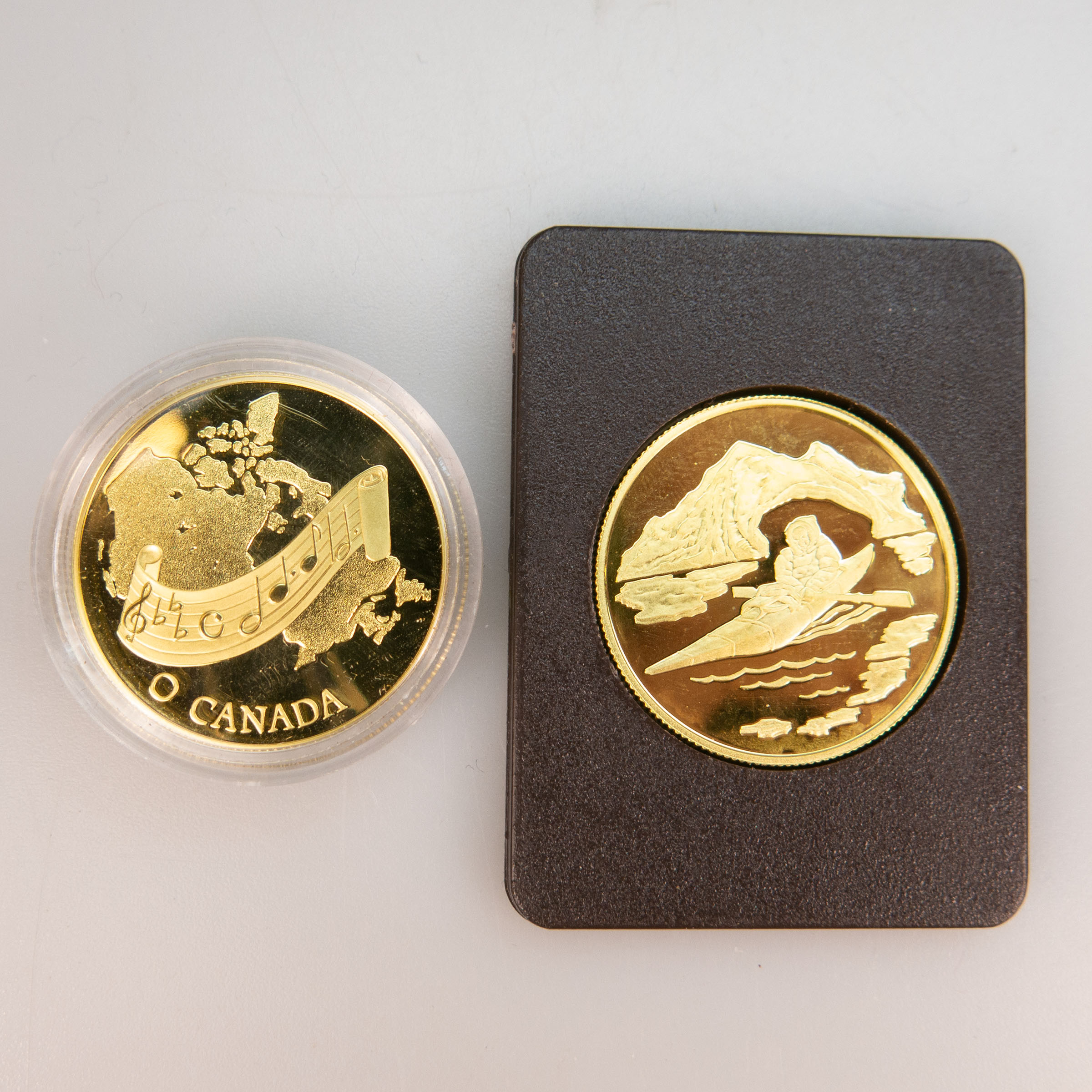 Two Canadian $100 Gold Coins; 1980 & 1981