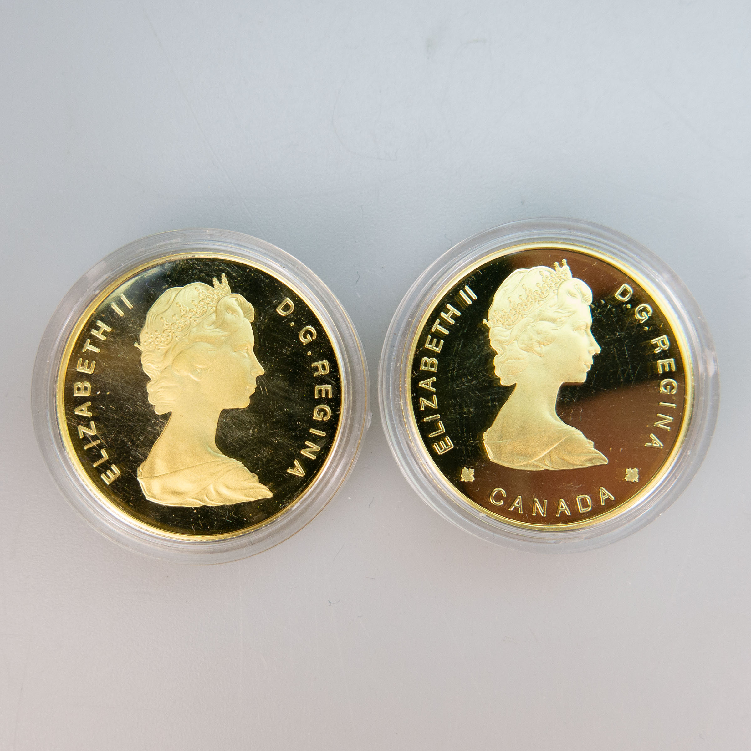 Two Canadian $100 Gold Coins; 1983 & 1985