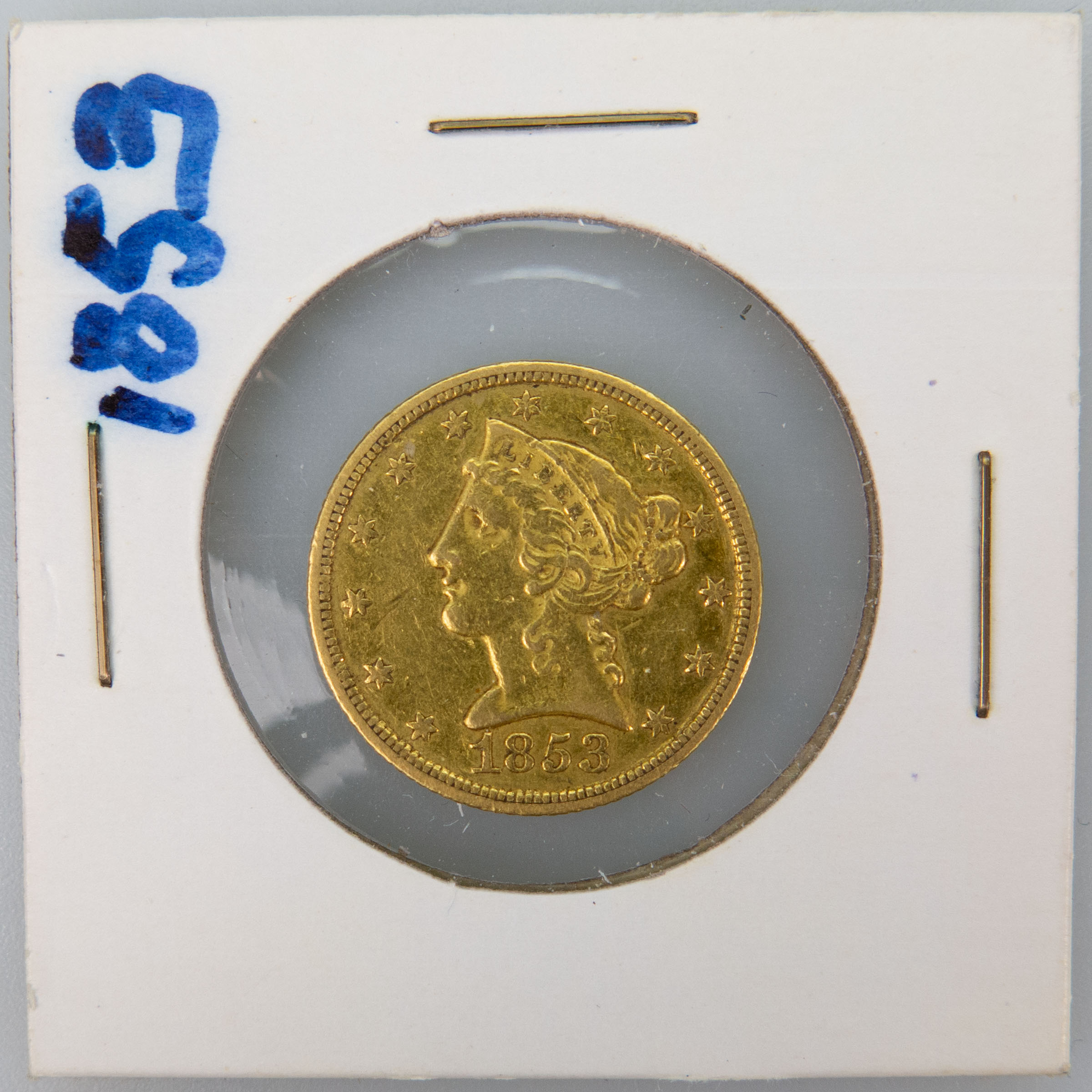 American 1853C $5 Half Eagle Gold Coin