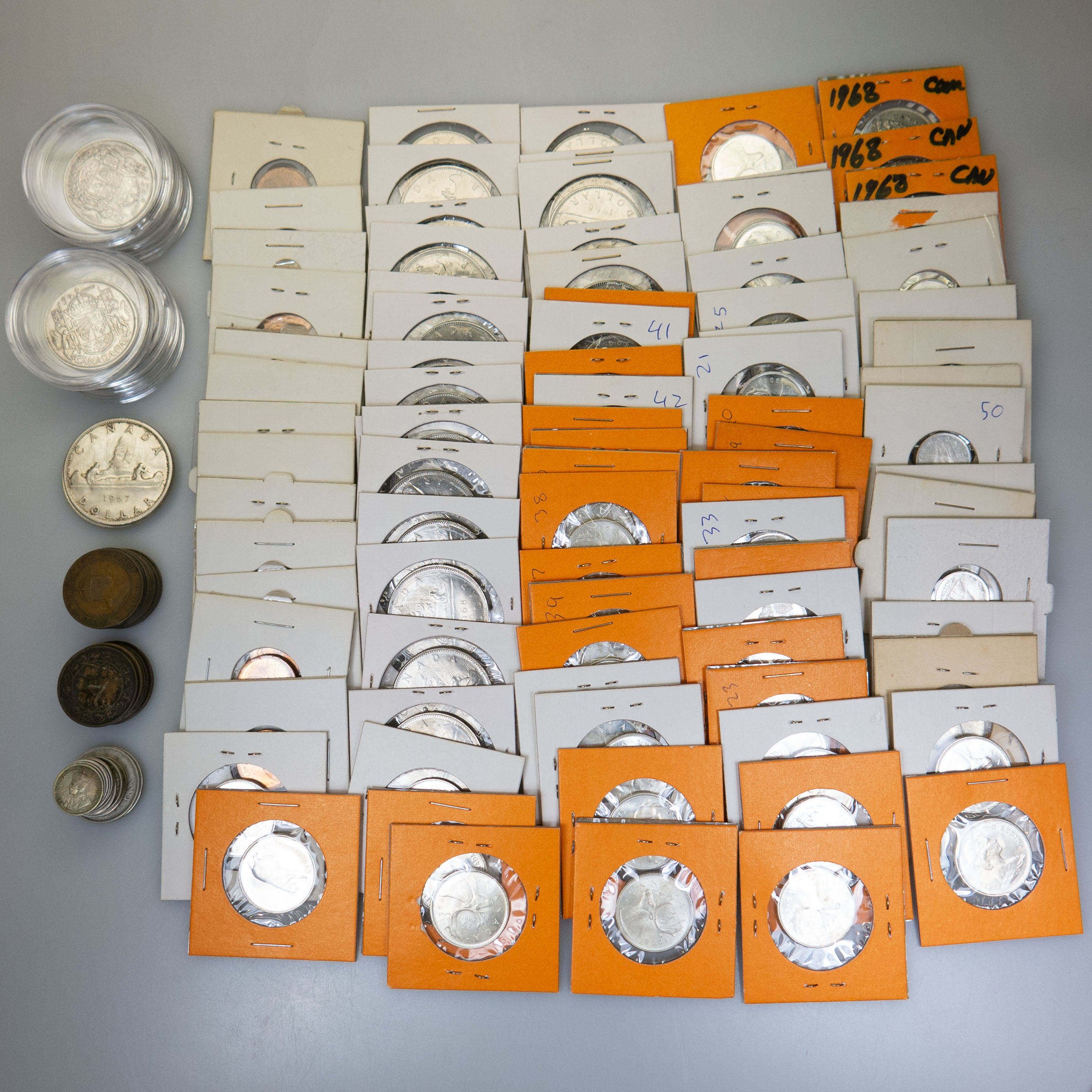 Quantity Of Various Canadian Coins