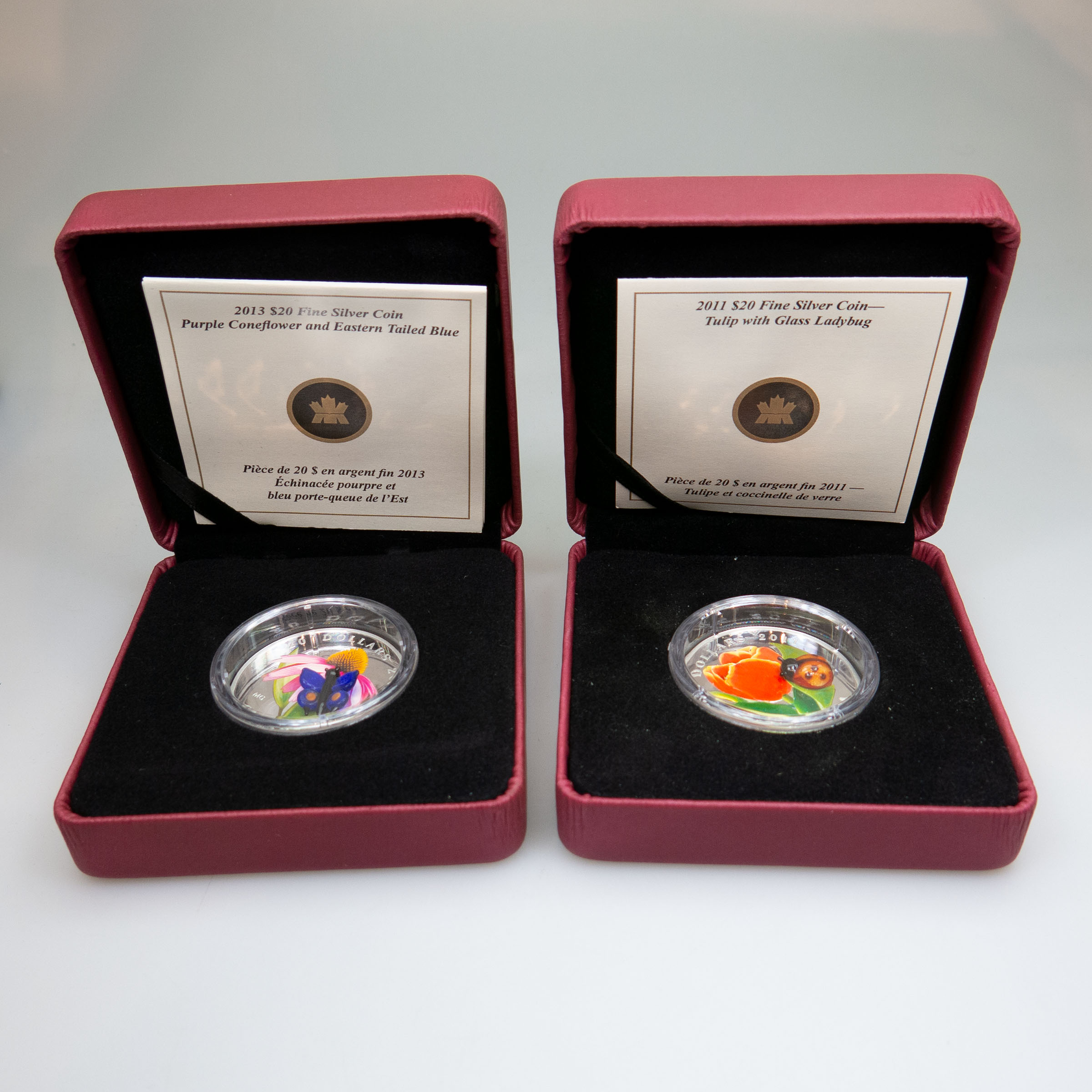 4 Canadian Limited Edition $20 Commemorative One Ounce Silver Coins