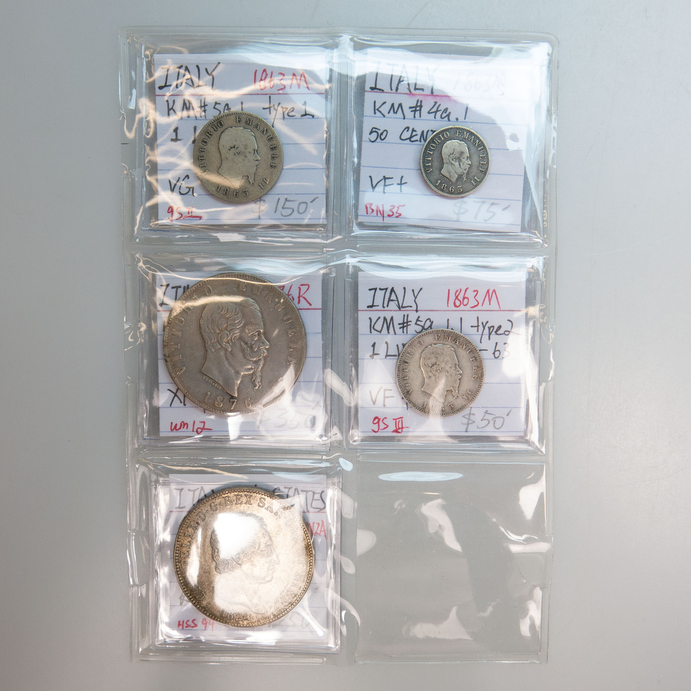 63 Various 19th & 20th Century Italian & German Coins