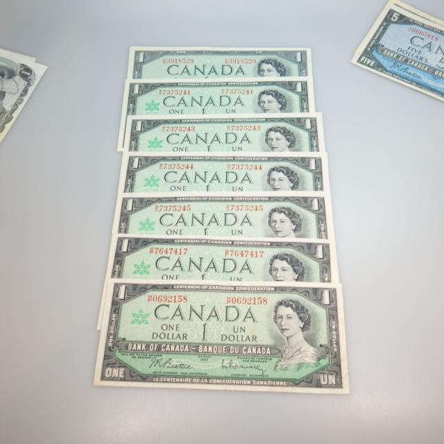 Twenty Various Canadian Bank Notes