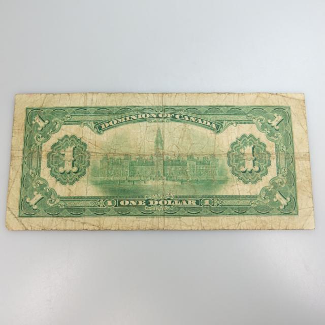 Canadian 1917 One Dollar Bank Note