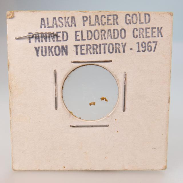 Set Of 3 Miniature California Gold Coins & Some Small Samples Of Yukon Placer Gold