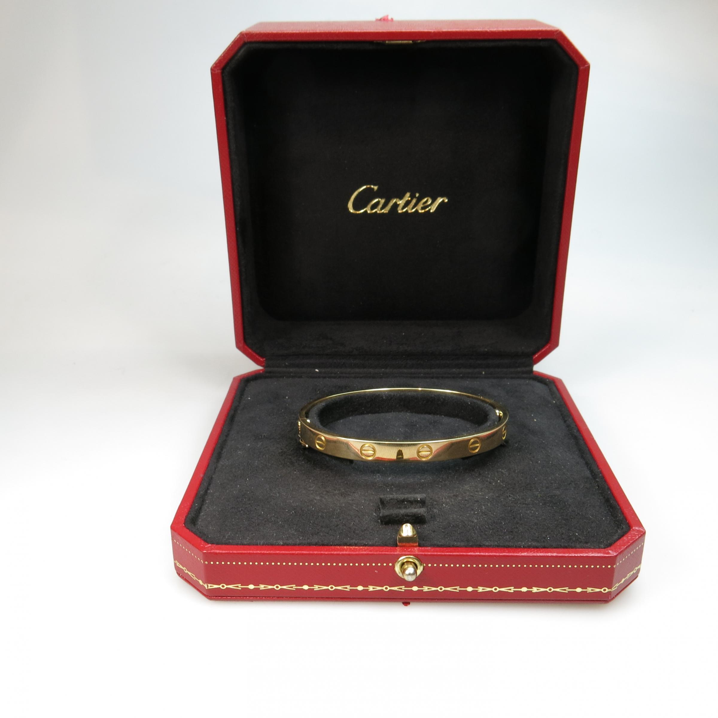 Cartier 18k Yellow Gold "Love" Bangle