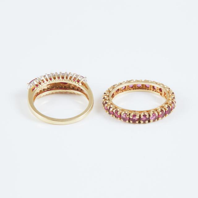 1 x 10k And 1 x 14k Yellow Gold Rings