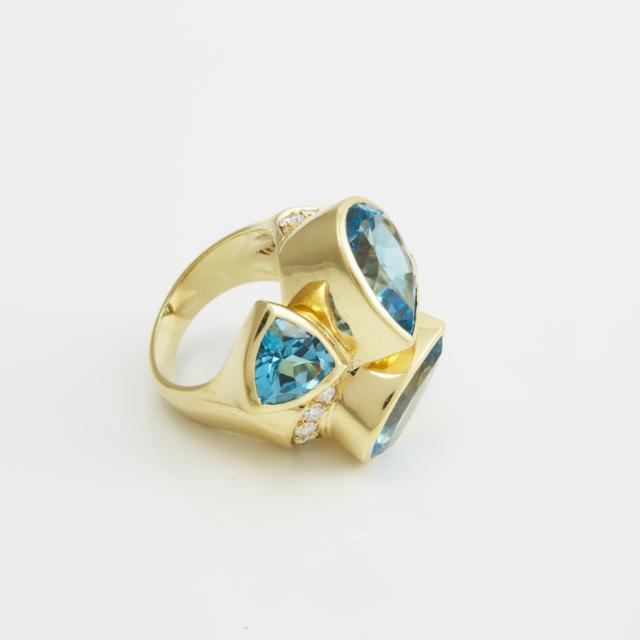 18k Yellow Gold Cocktail Ring 