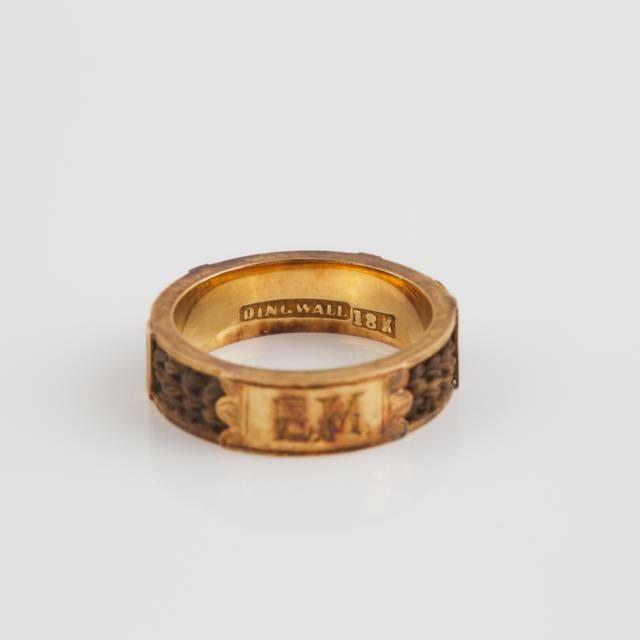 18k Yellow Gold Mourning Ring