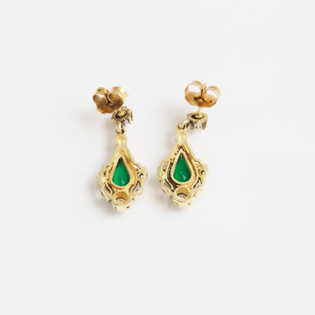 Pair Of 14k Yellow Gold Drop Earrings