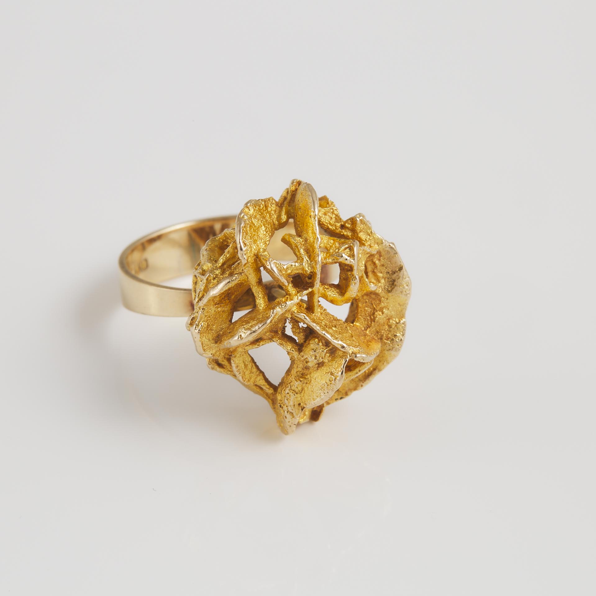 Lapponia Finnish 14k Yellow Gold Abstract Ring
