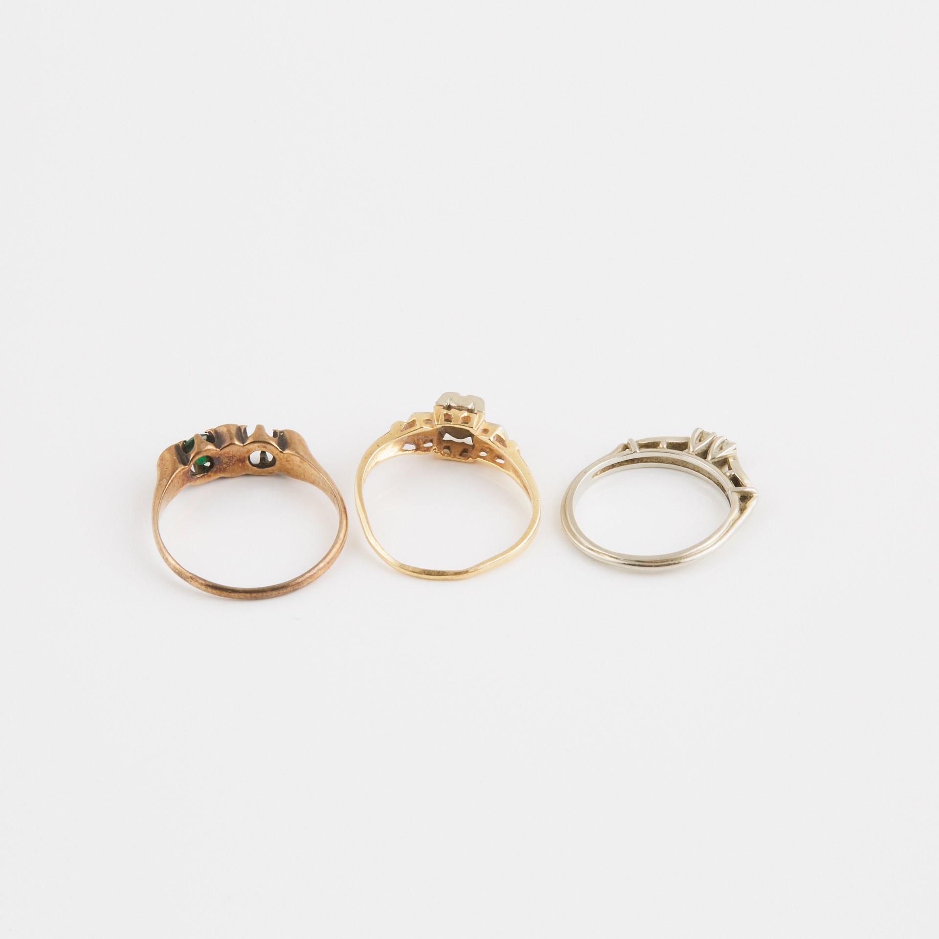 1 x 10k And 2 x 14k Gold Rings