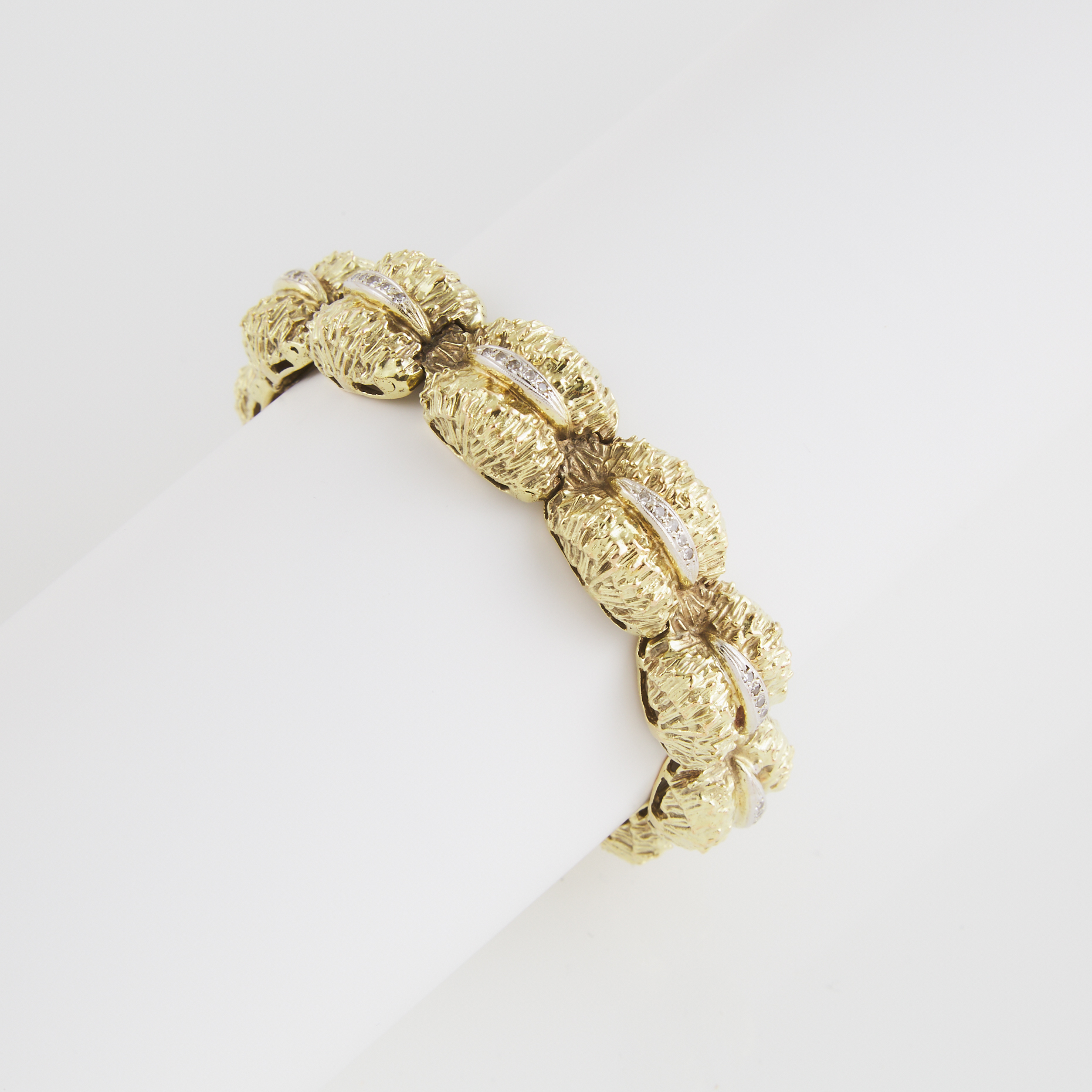 14k Yellow And White Gold Bracelet 