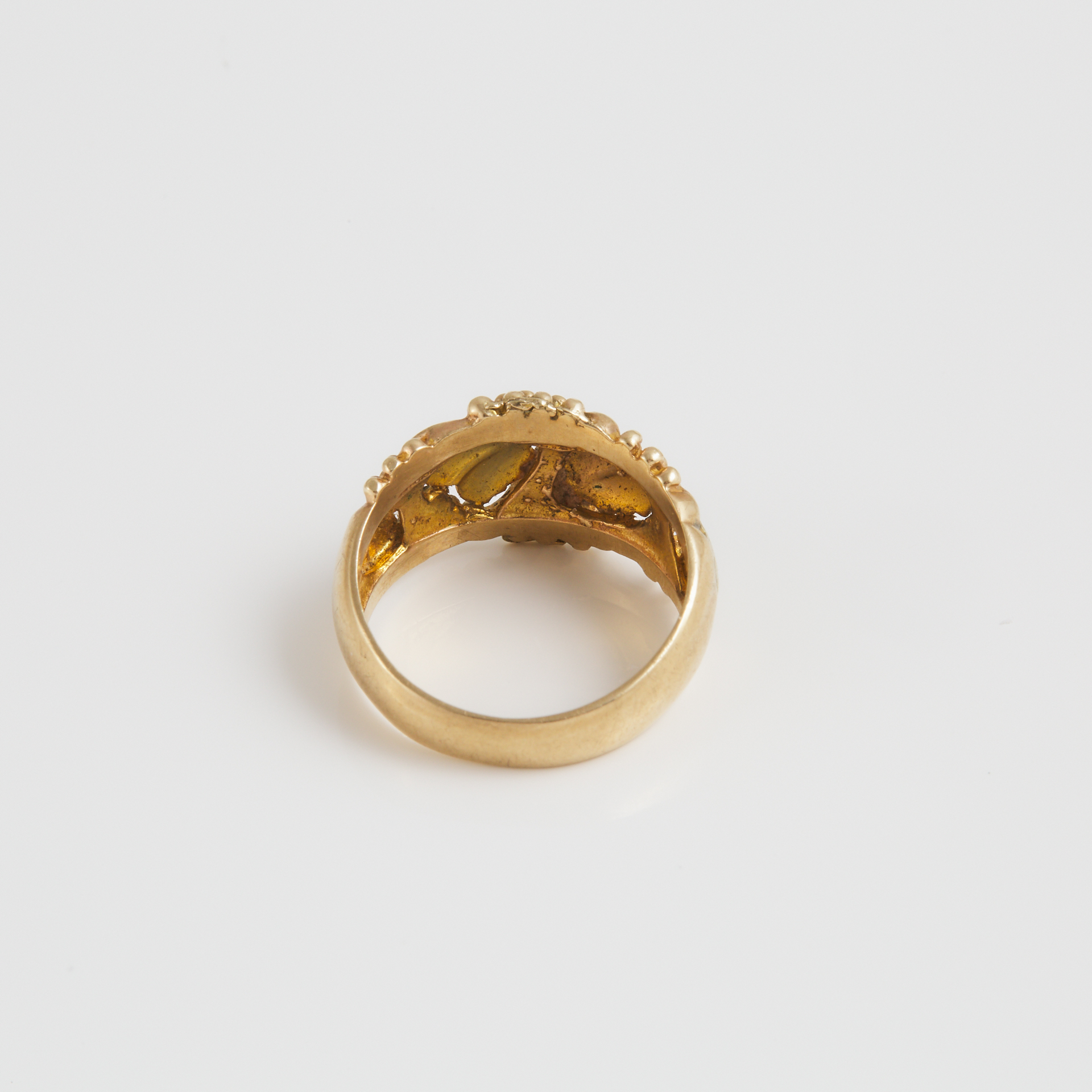 10k Yellow, Rose, And Green Gold Ring