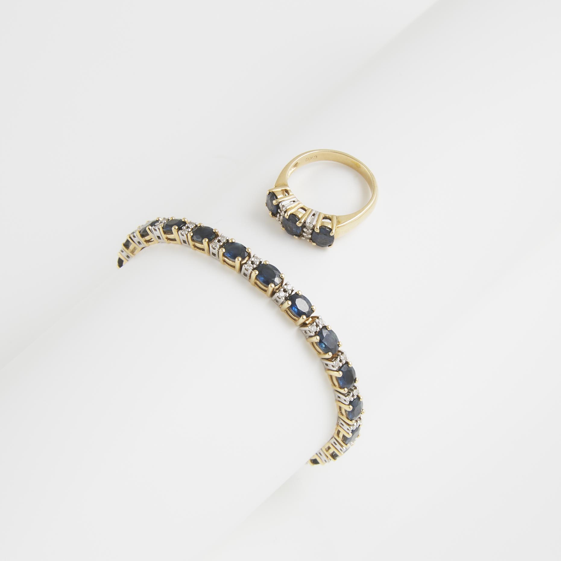 Amoro 14k Yellow & White Gold Bracelet And A Similar Ring