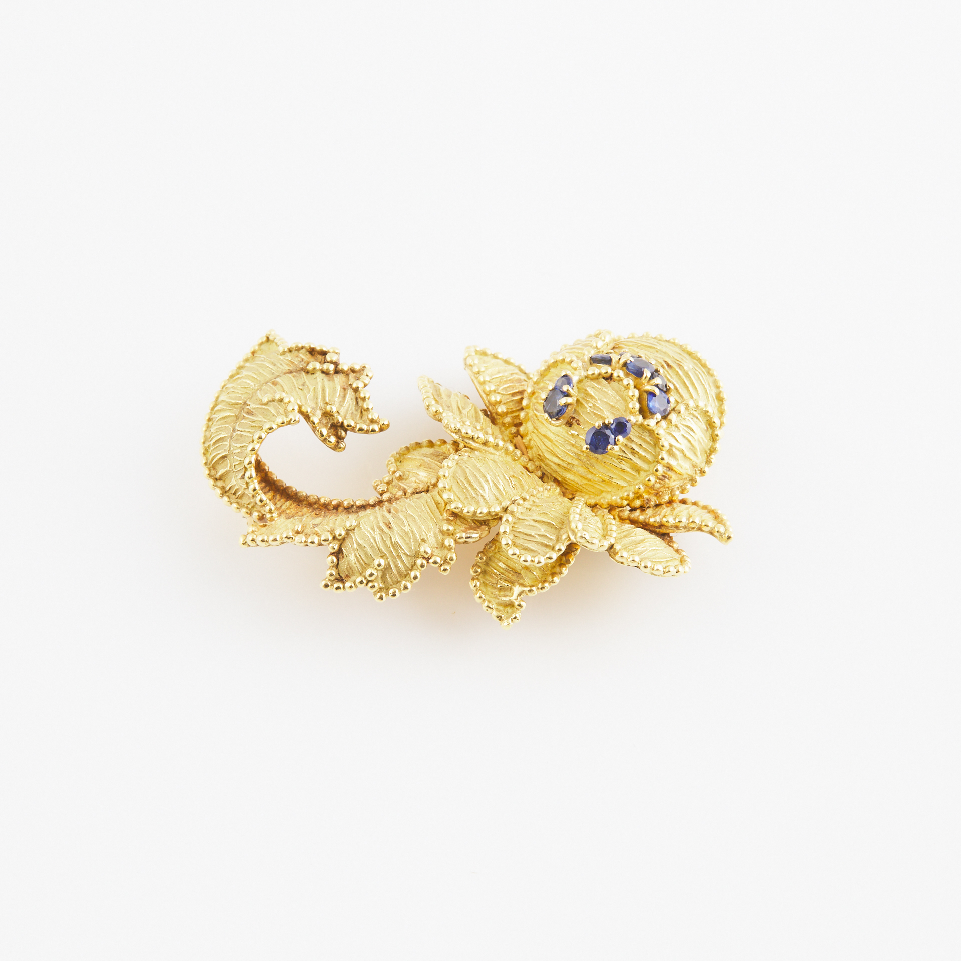 Tiffany & Co. Italian 18k Yellow Gold Flower Brooch