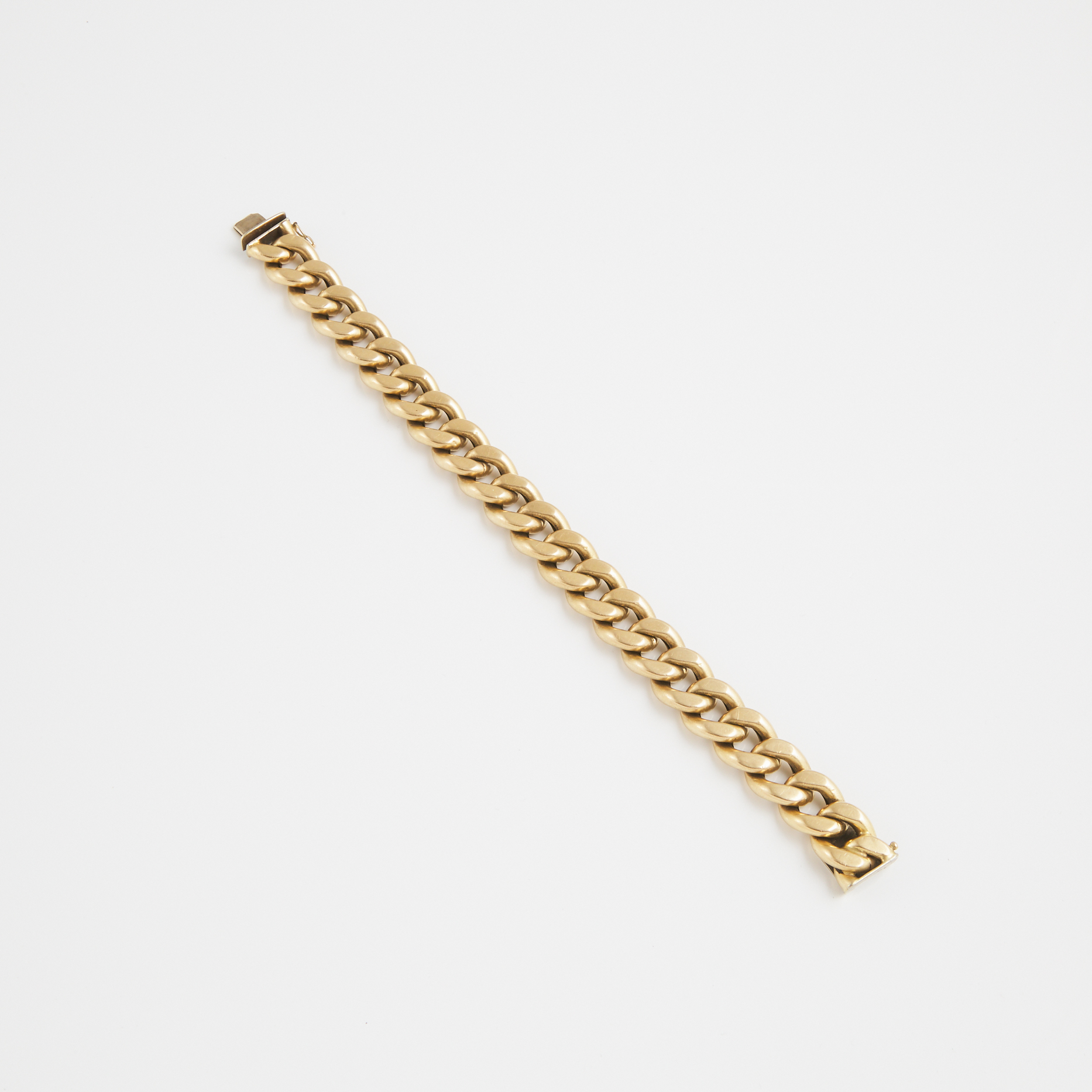 18k Yellow Gold Thick Curb Link Bracelet