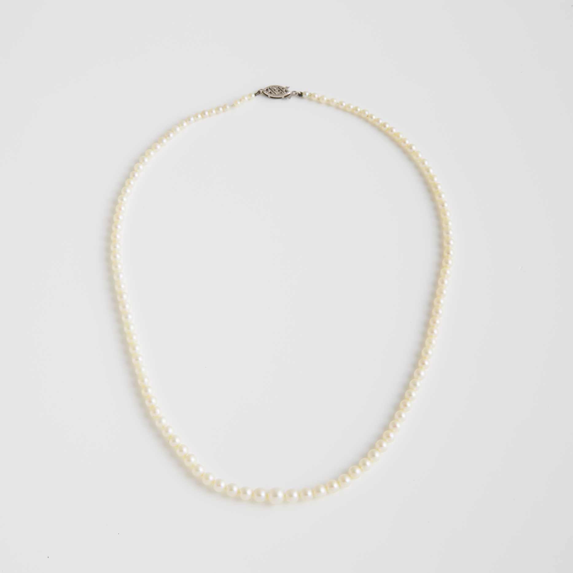 Single Graduated Strand Of Small Cultured Pearls