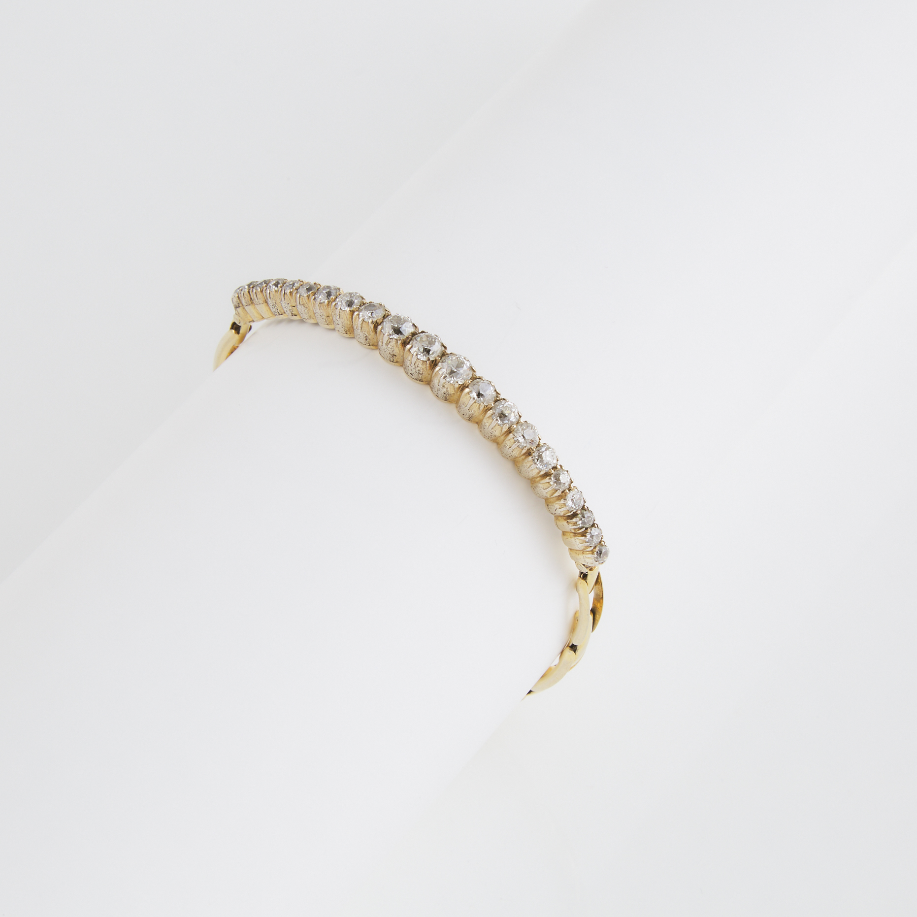 14k Yellow Gold And Silver Bracelet