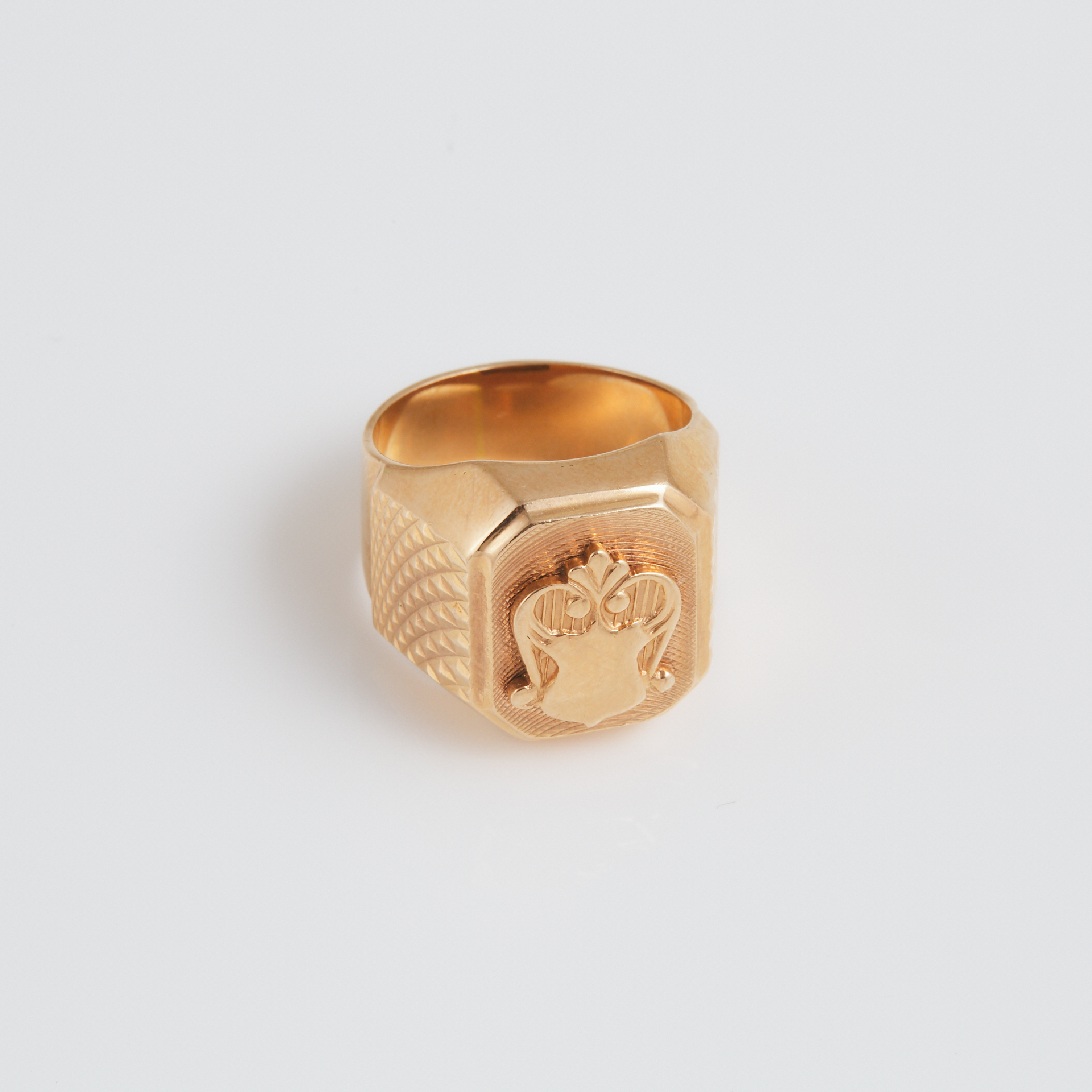 Russian 14k Rose Gold Signet Ring