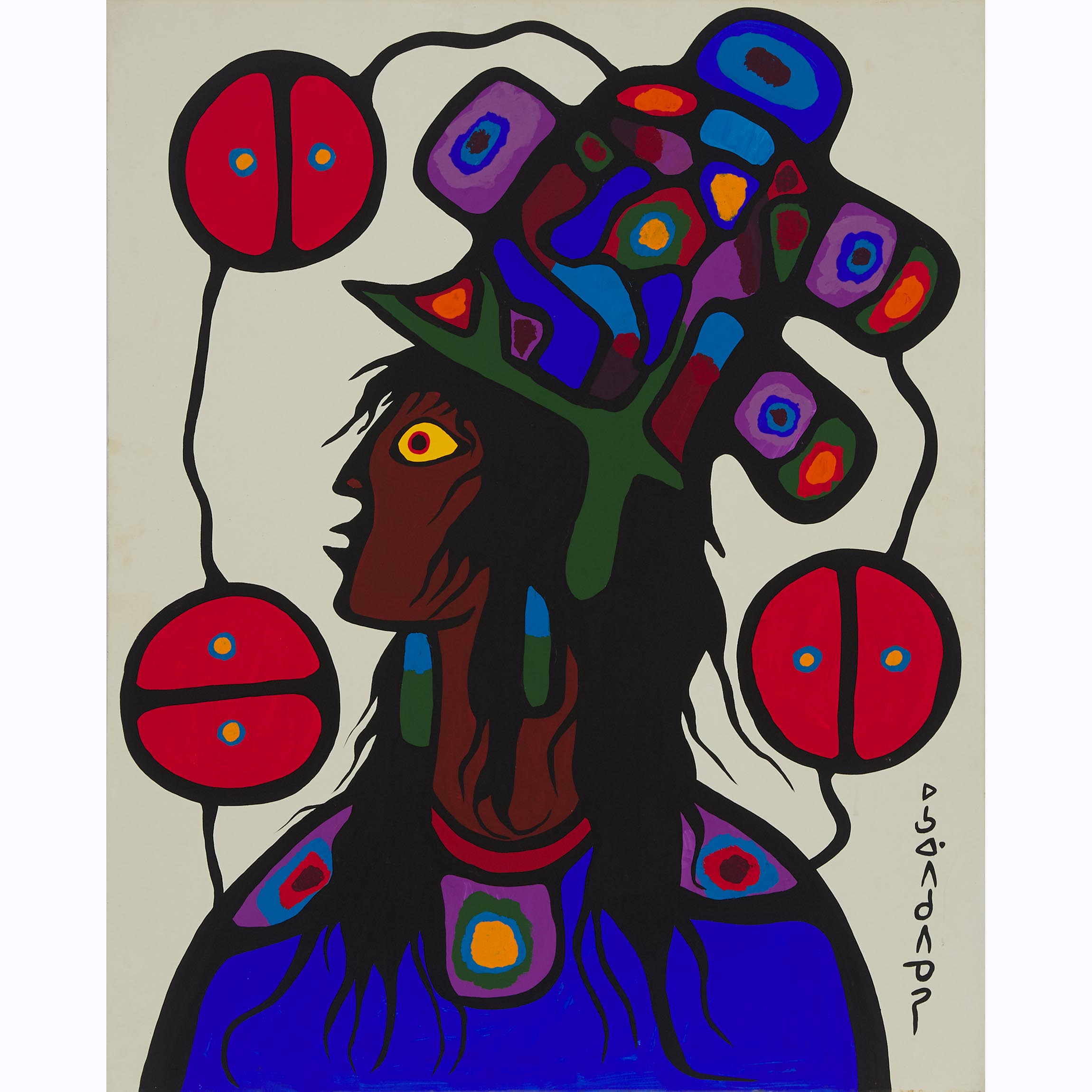 NORVAL H. MORRISSEAU (1932-2007), Anishinaabe (Ojibwe) 