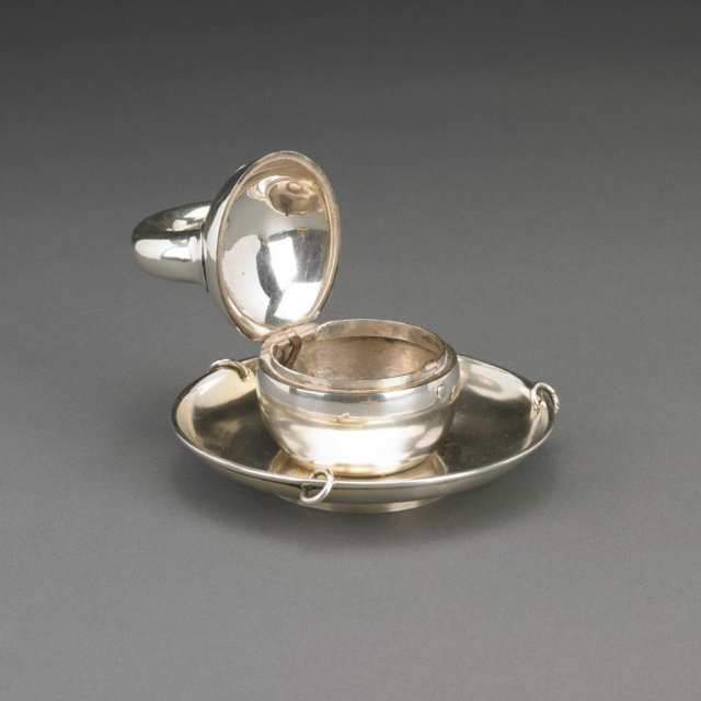 Russian Silver Inkwell, St. Petersburg, 1872