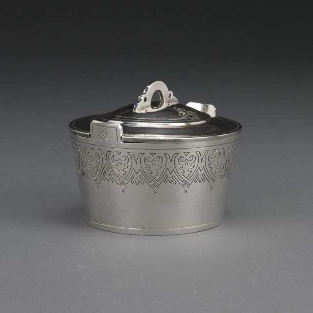 Russian Silver Covered Butter Tub, St. Petersburg, c.1900