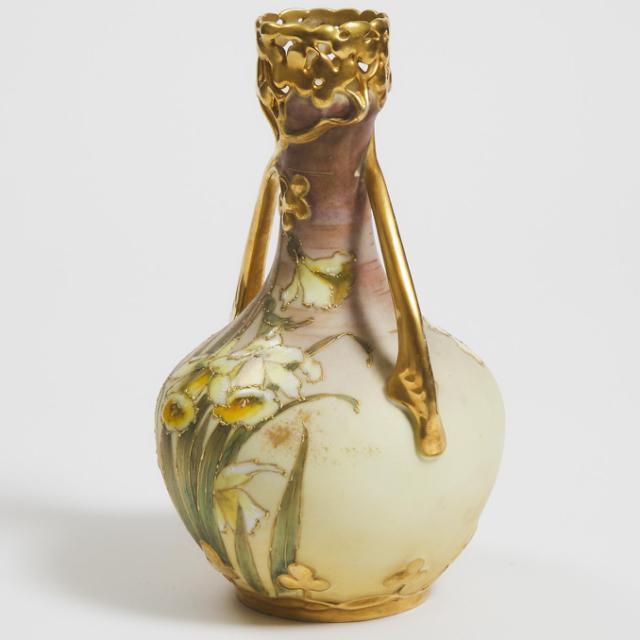 Amphora Two-Handled Daffodil Vase, c.1900