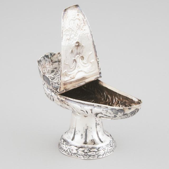 Spanish Colonial Silver Incense Boat, late 18th/19th century