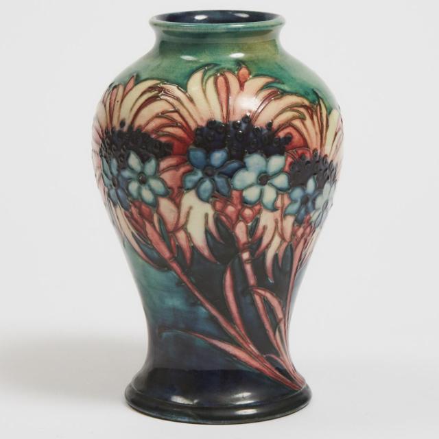 Moorcroft Cornflower Vase, c.1928-30