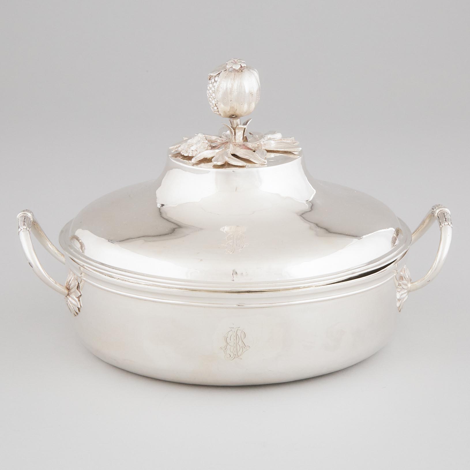 French Silver Two-Handled Tureen and Cover, Paris, early 19th century