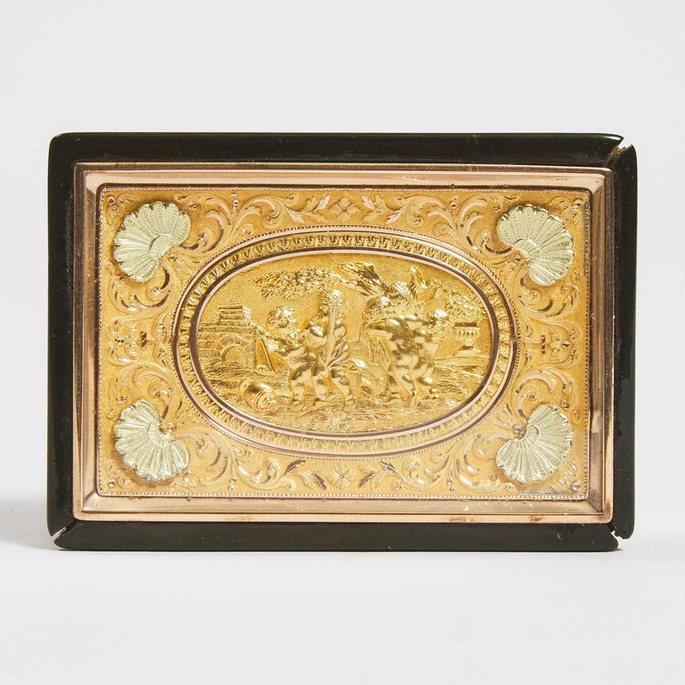 Princess Frederica Charlotte of Prussia Regncy Gold Mounted Tortoiseshell Presentation Snuff Box to Charles Dumergue, c.1815