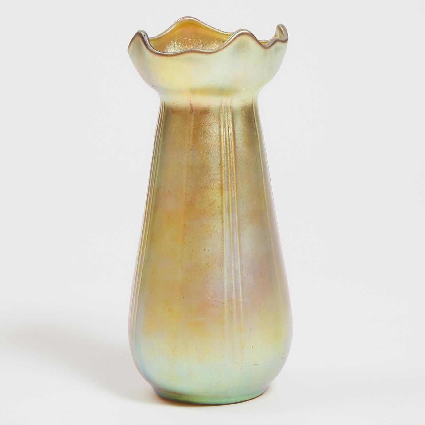 Steuben ‘Aurene’ Iridescent Gold Glass Vase, early 20th century