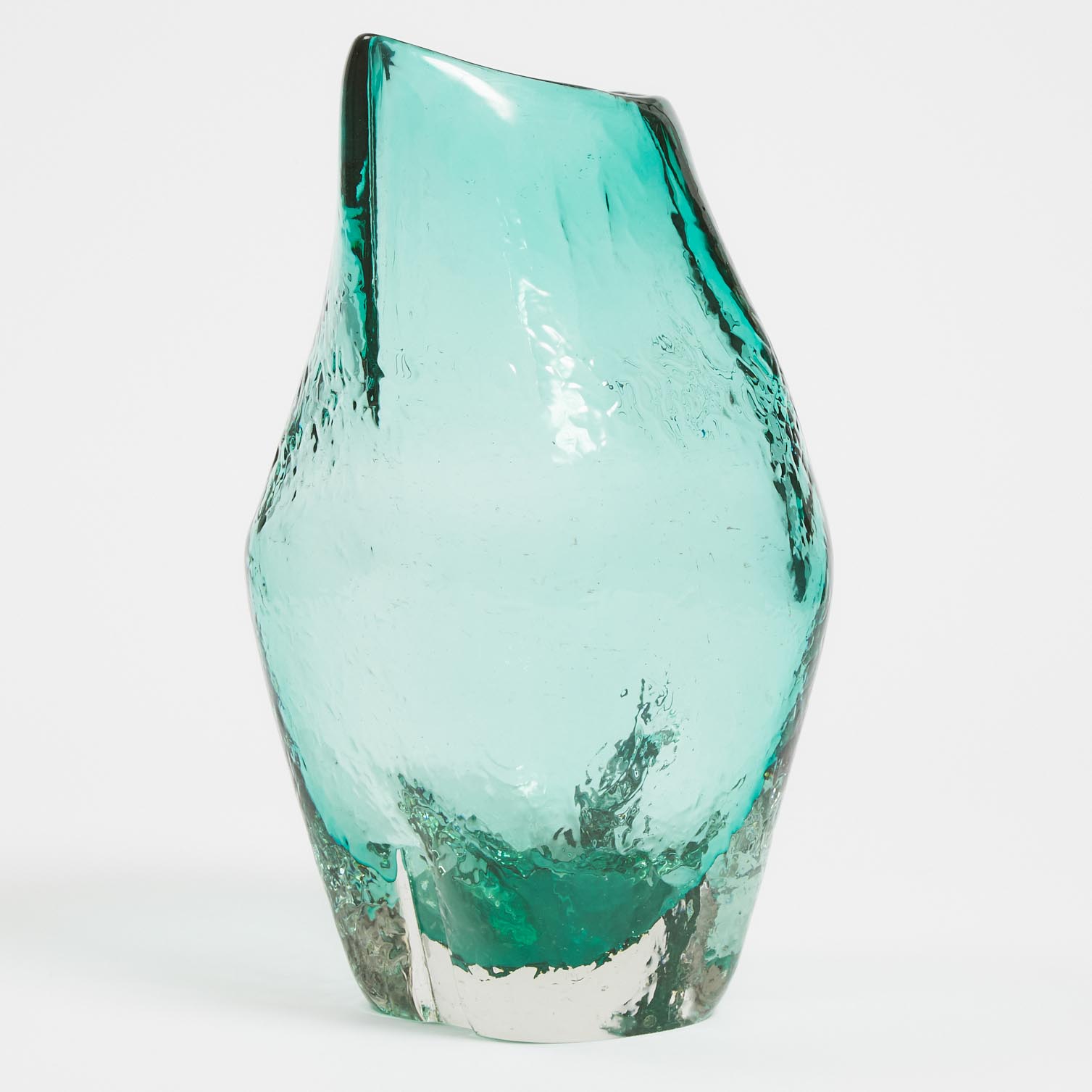 Venini 'Informale' Green Glass Vase, Fulvio Bianconi, c.1968