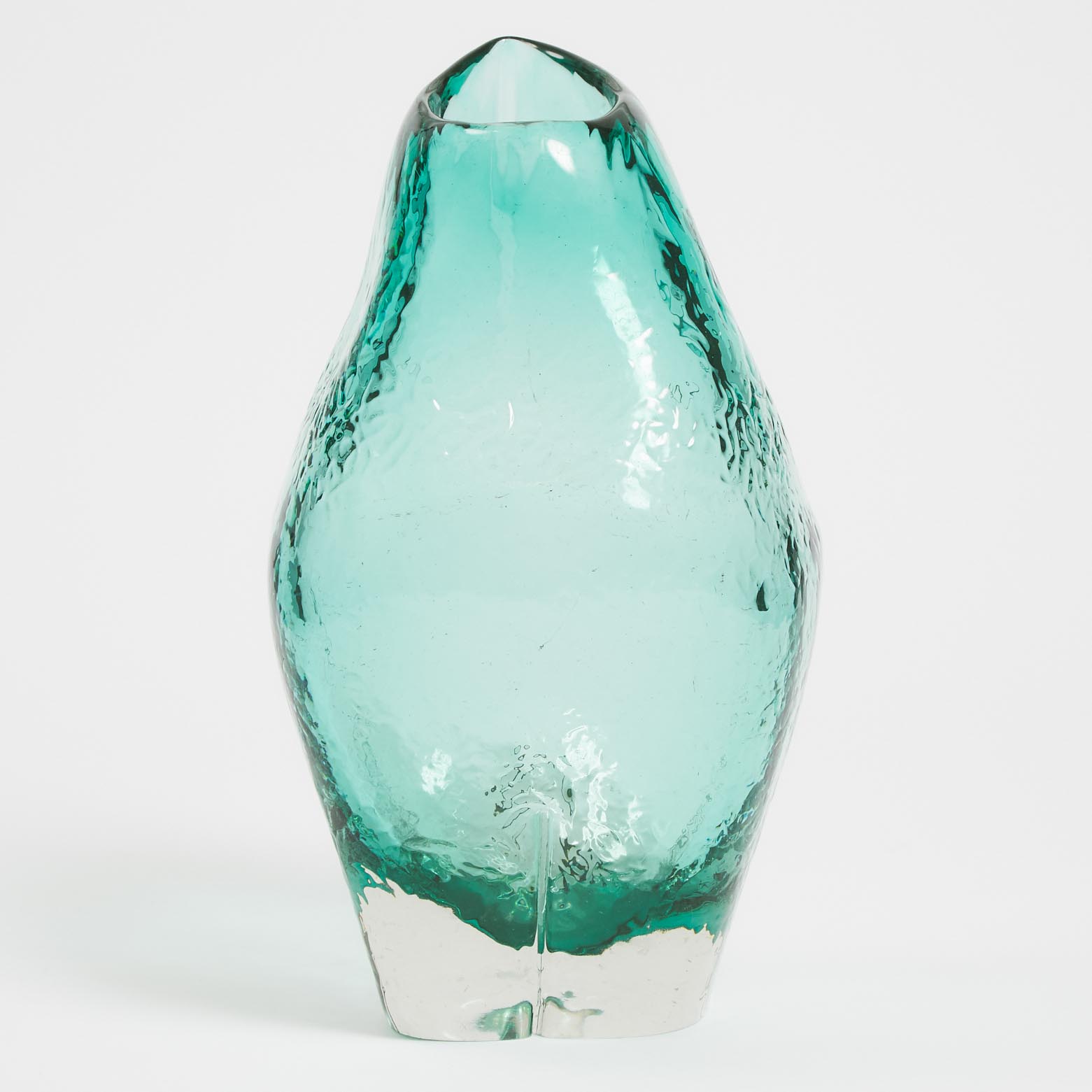 Venini 'Informale' Green Glass Vase, Fulvio Bianconi, c.1968