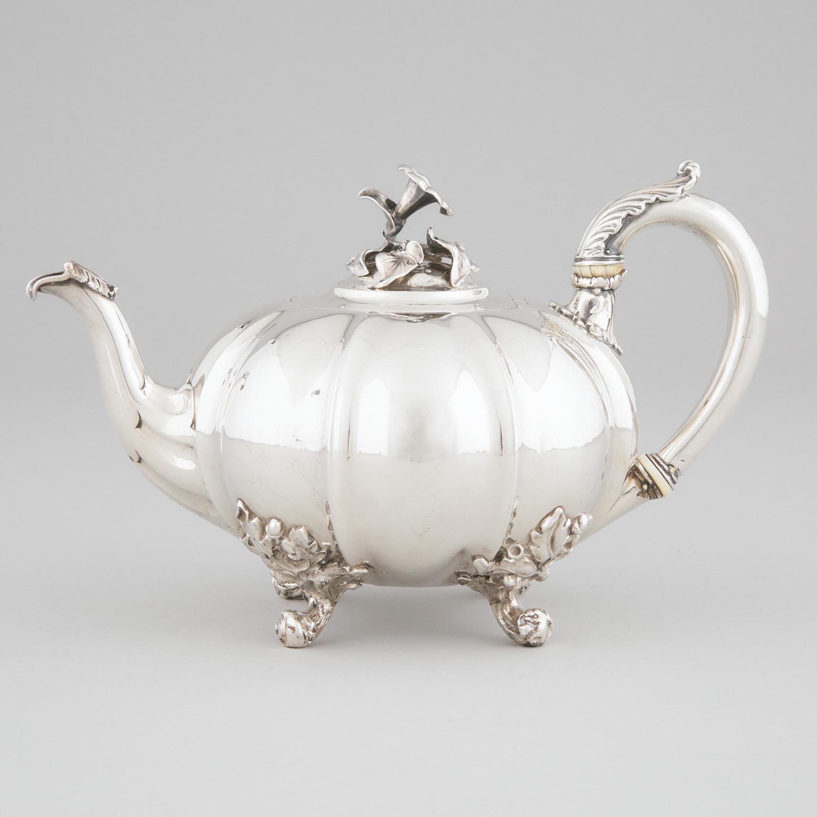 William IV Silver Teapot, Paul Storr, London, 1837
