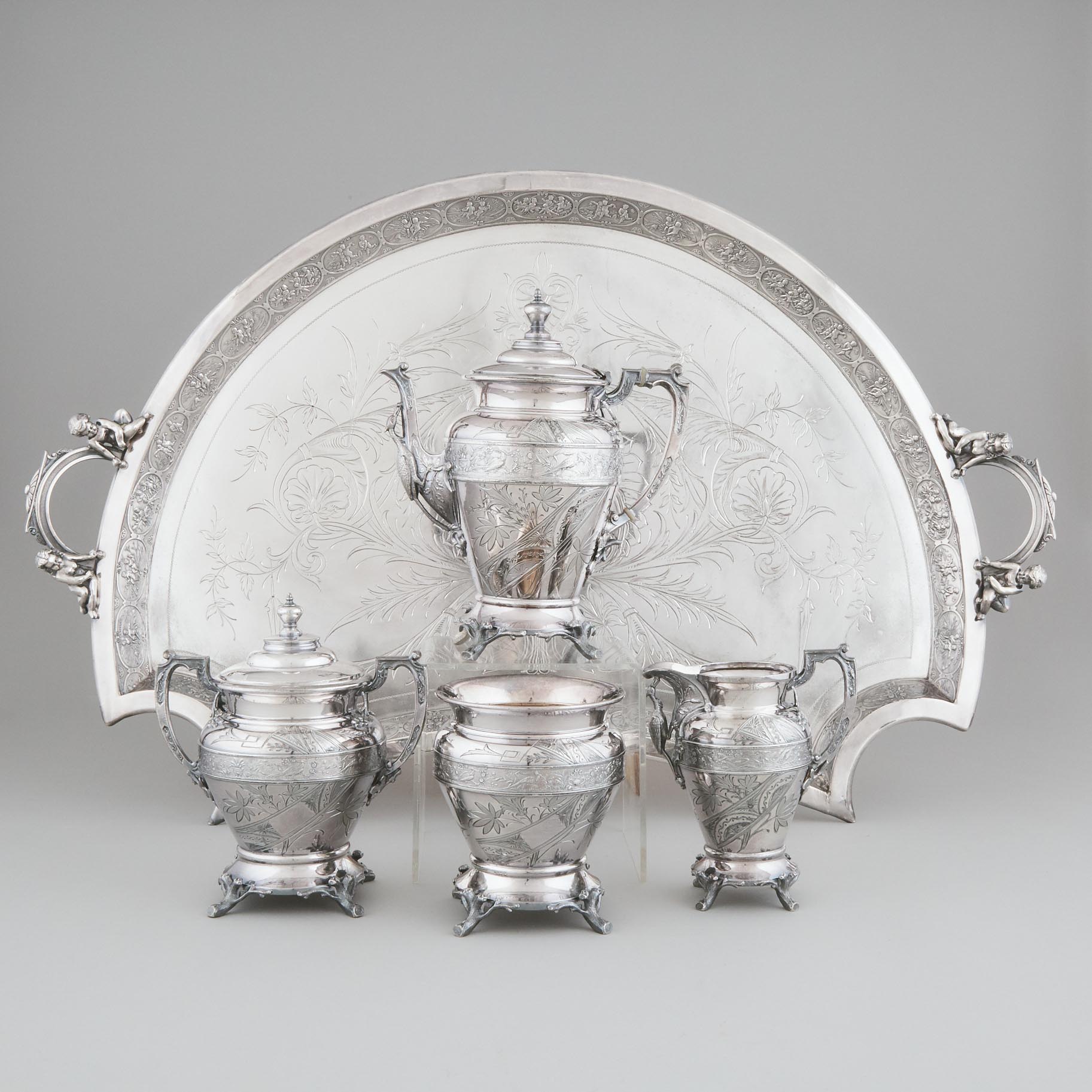 Canadian Silver Plated Tea Service, Robert Wilkes & Co., c.1876-80
