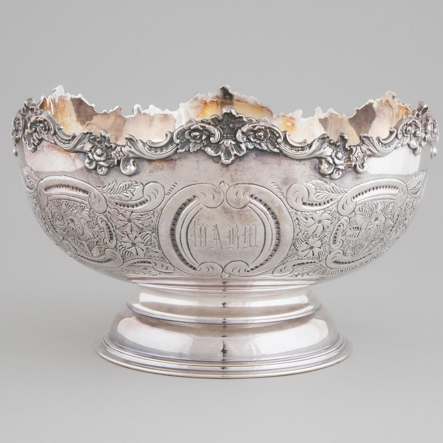 English 'Cavendish' Silver Plated Footed Bowl, 20th century