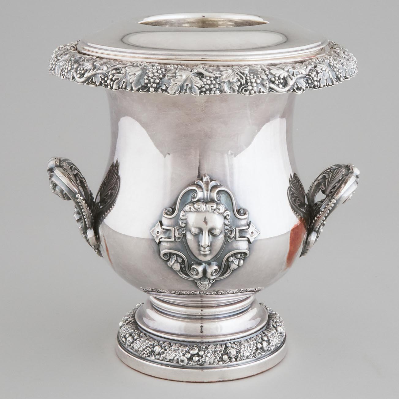 French Silver Plated Wine Cooler, Gandais of Paris, c.1835