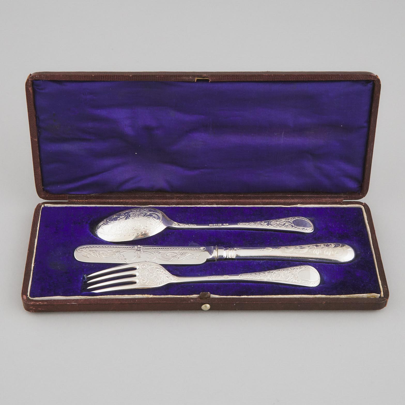 Edwardian Silver Child's Fork and Spoon, William Hutton & Sons, London, 1901