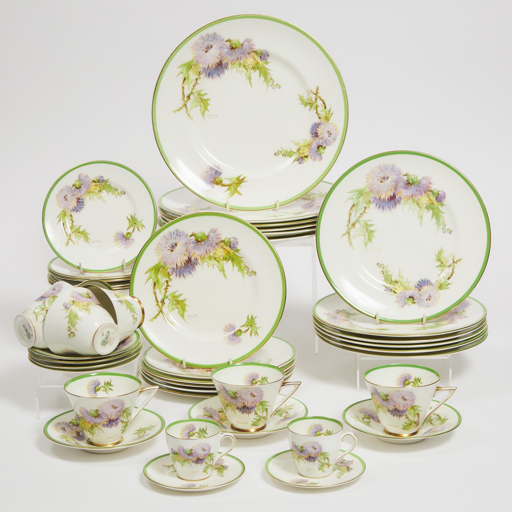 Royal Doulton 'Glamis Thistle' Pattern Service, Percy Curnock, 20th century