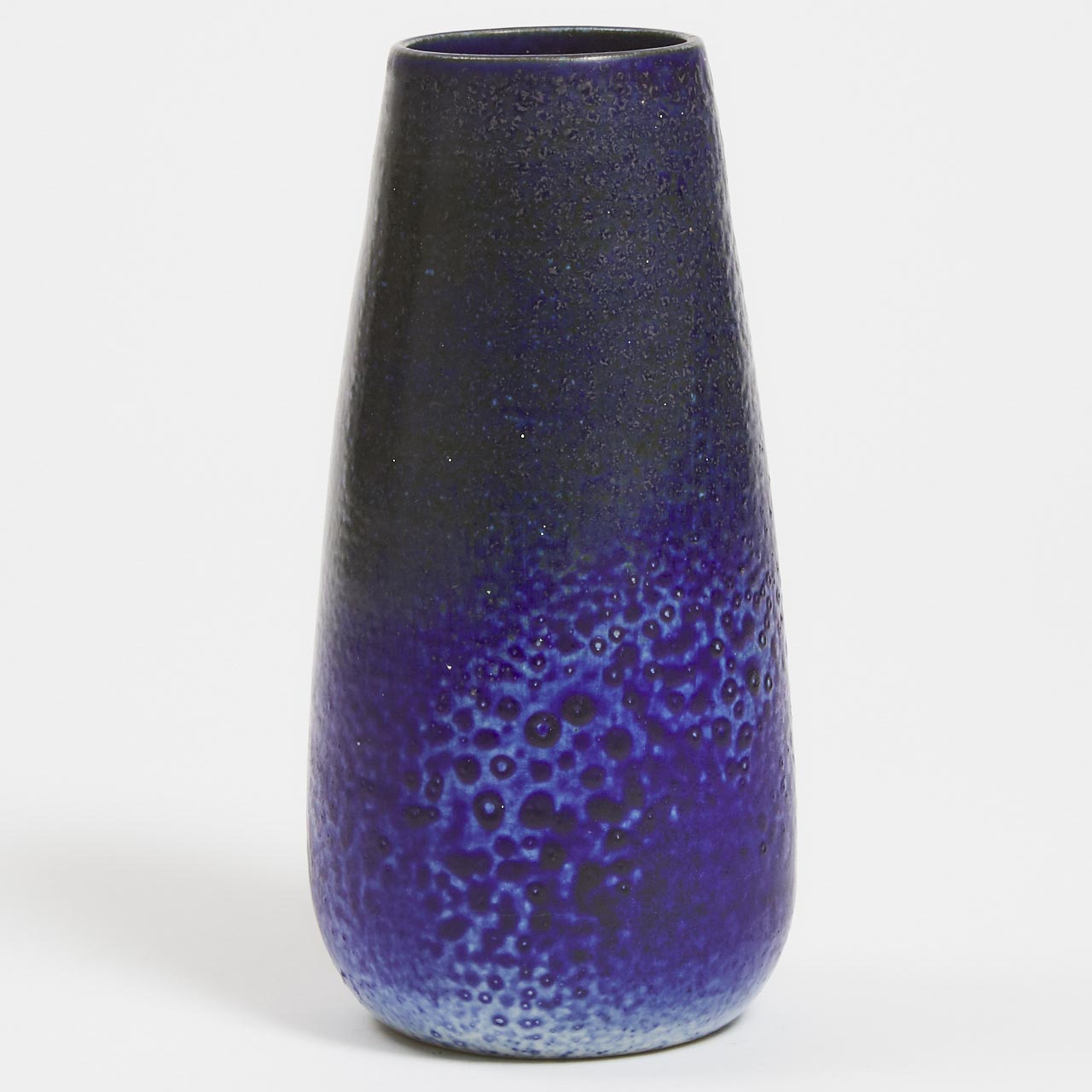 Deichmann Mottled Blue Glazed Stoneware Vase, mid-20th century