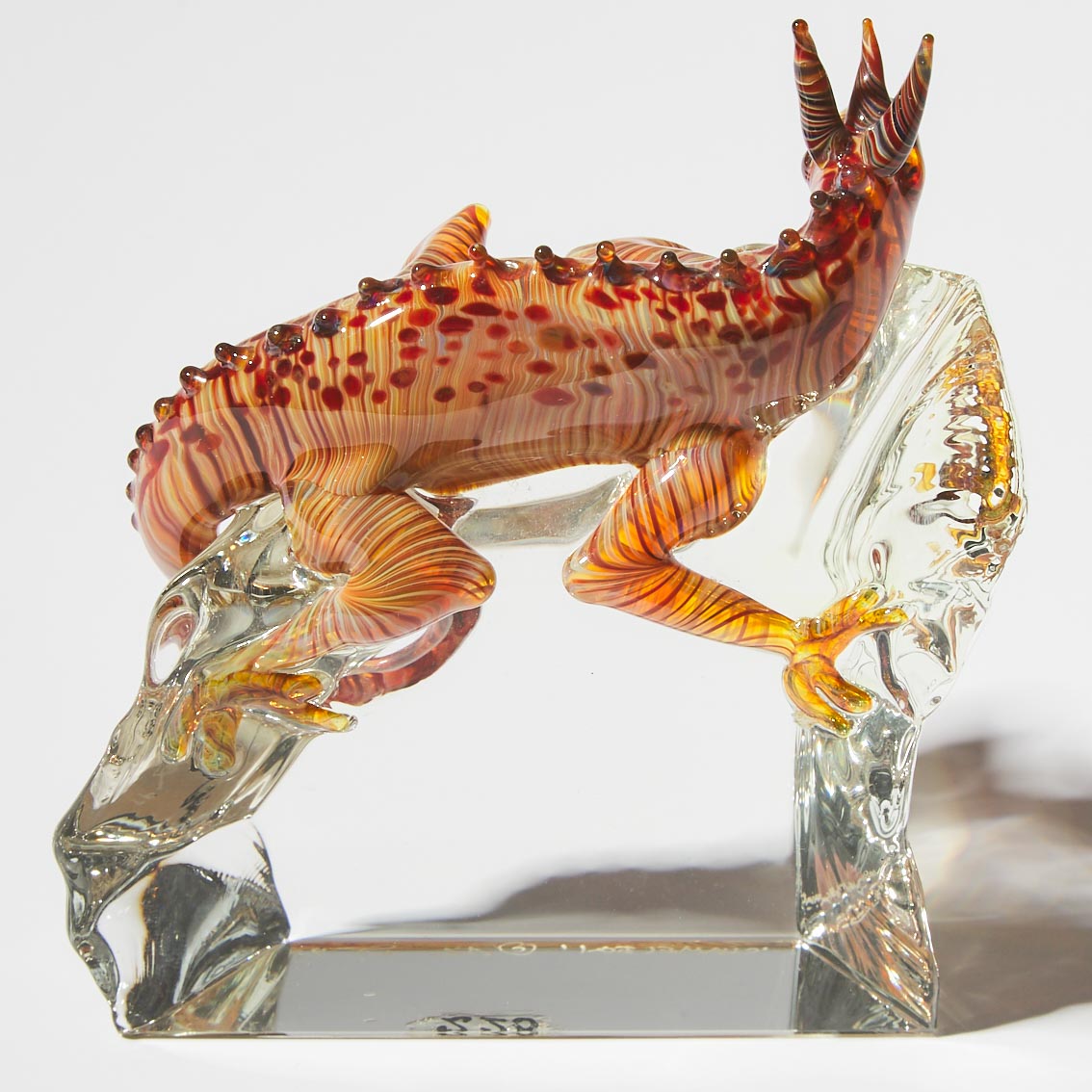 Milon Townsend (American), 'Chameleon' Glass Paperweight, 1999