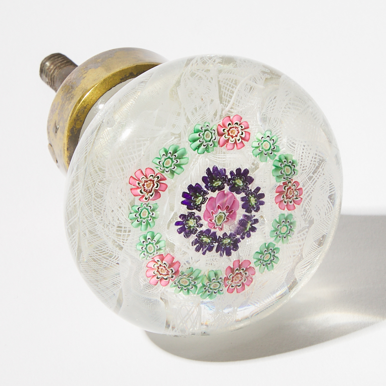 Clichy Concentric Millefiori Glass Doorknob, mid-19th century