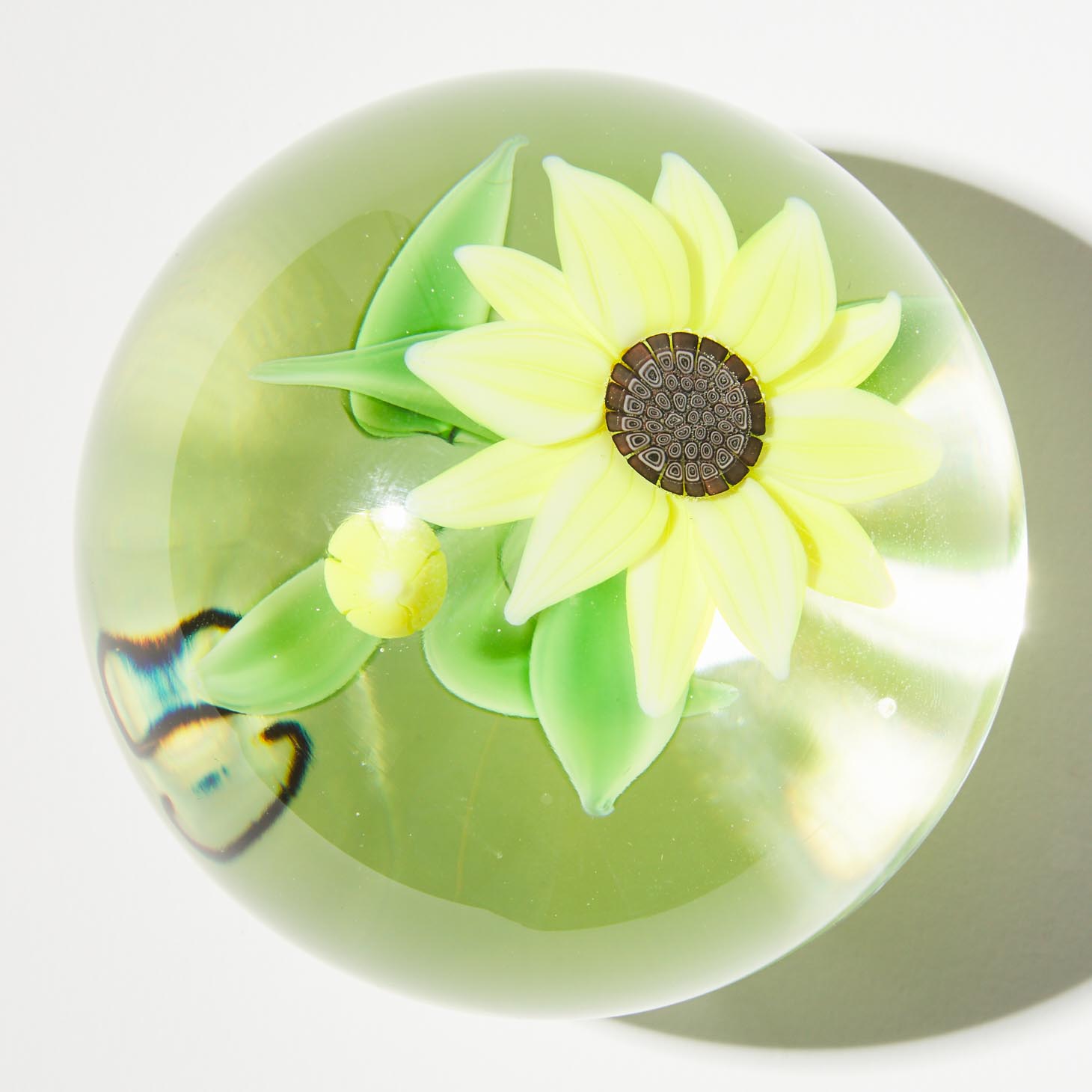 Bruce Sillars (American), Black-Eyed Susan Paperweight, Orient & Flume, 17/250, late 20th century